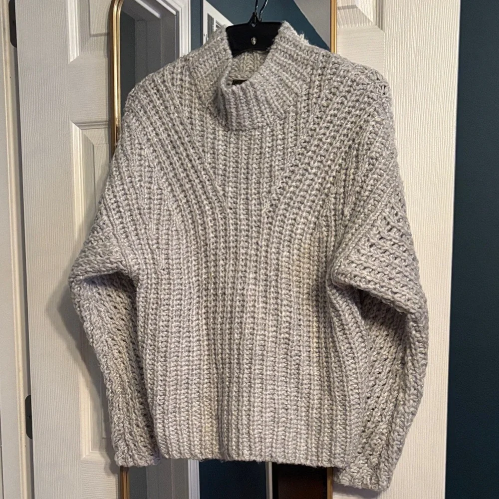 Express Gray and silver Knit Sweater - Picture 1 of 5